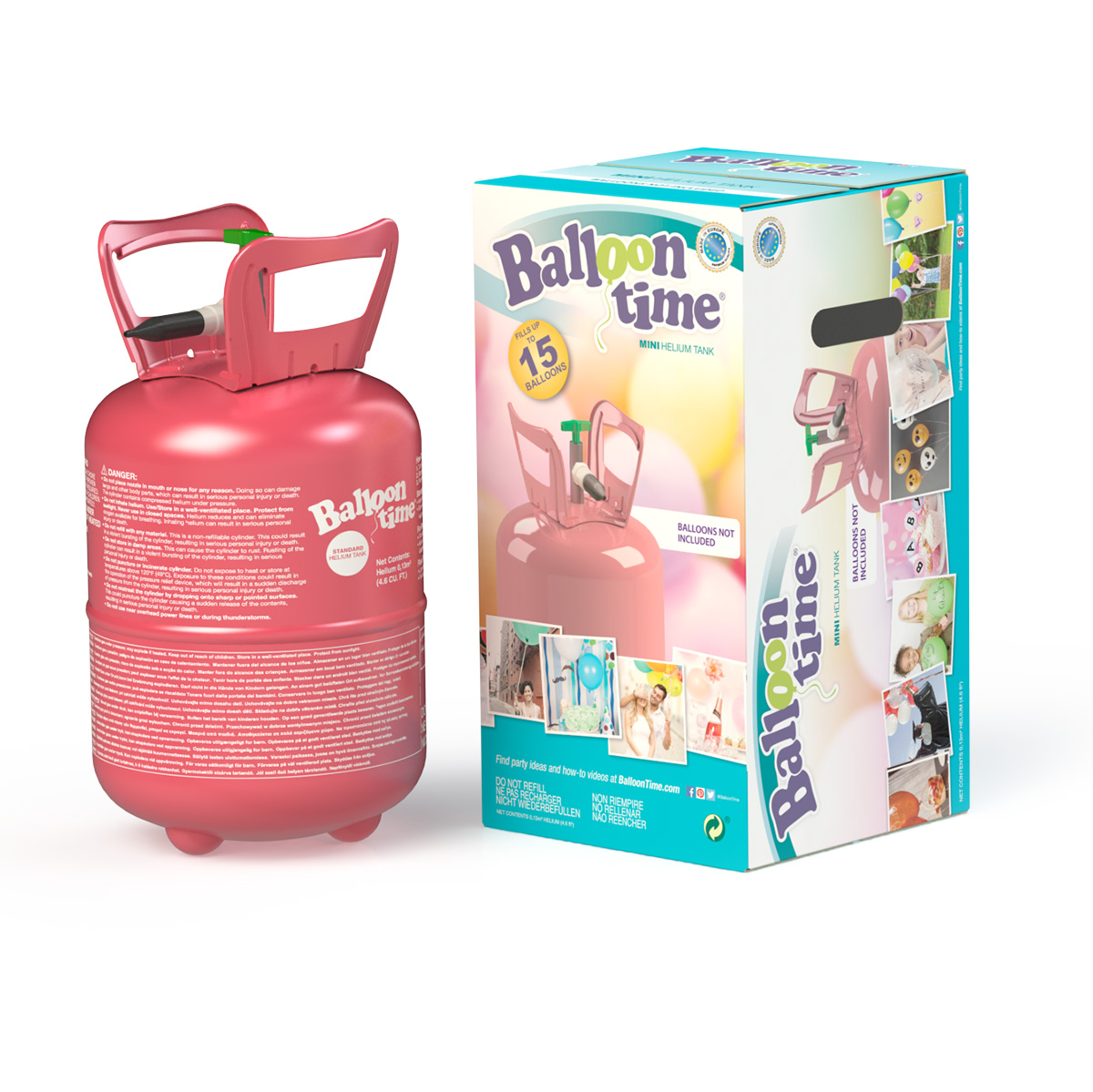 Botella de helio de alquiler para grandes cantidades de globos